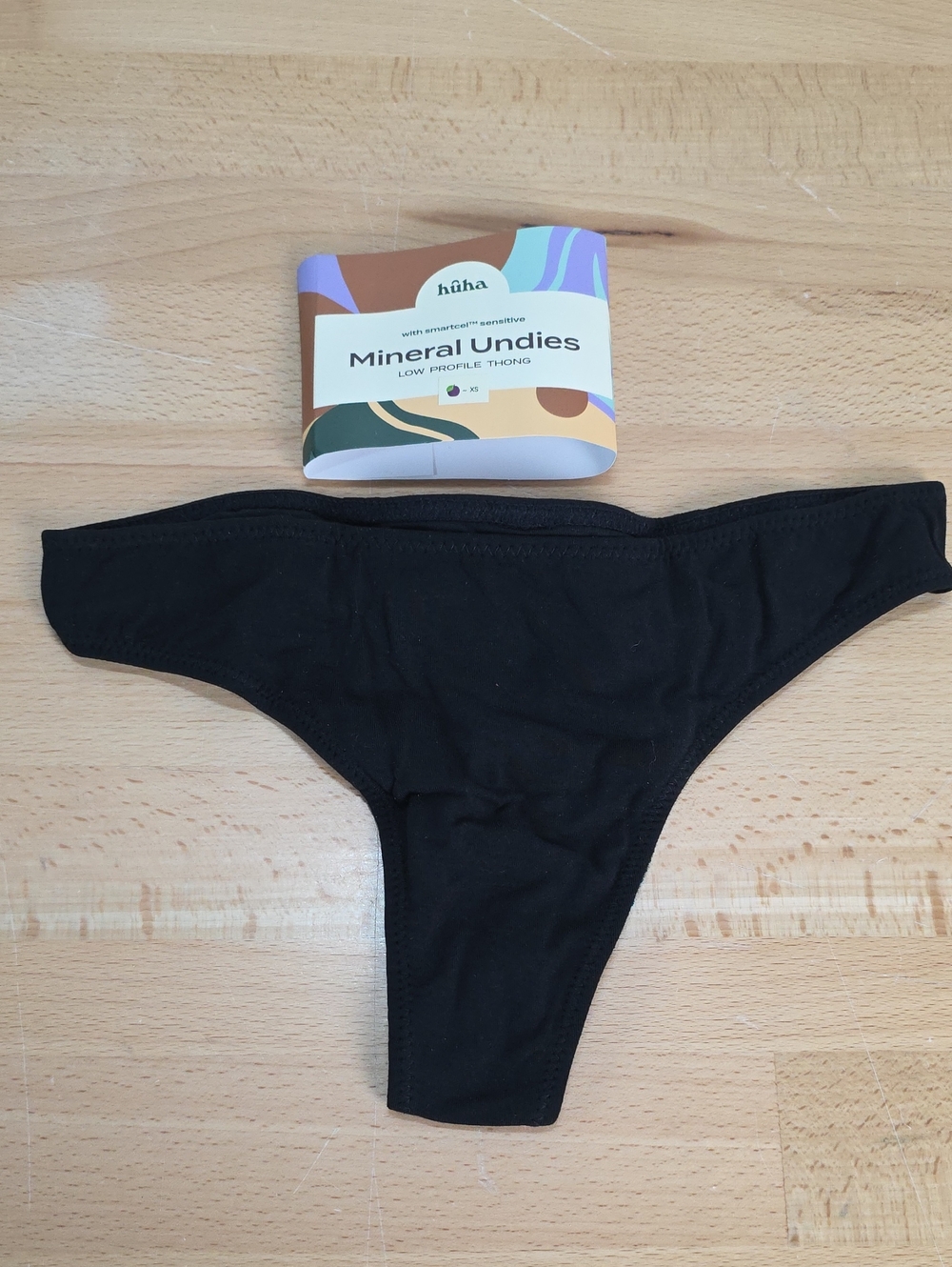 Huha Mineral Undies Low Profile Thong - Black XS